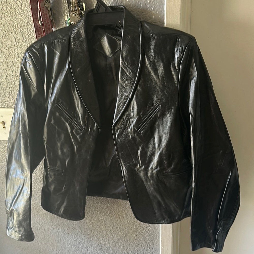 Black Leather Women's Jacket